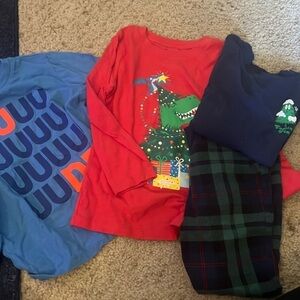 Bundle of Two Boy's Shirt and long sleeve Pajamas